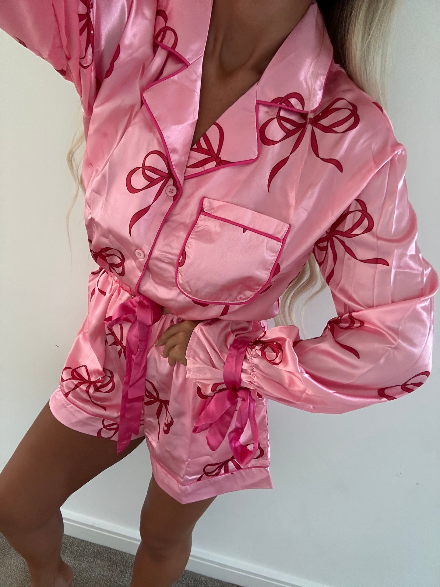 BOW PINK PJS