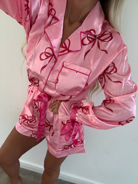 BOW PINK PJS